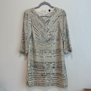 Parker Black silver sequin dress